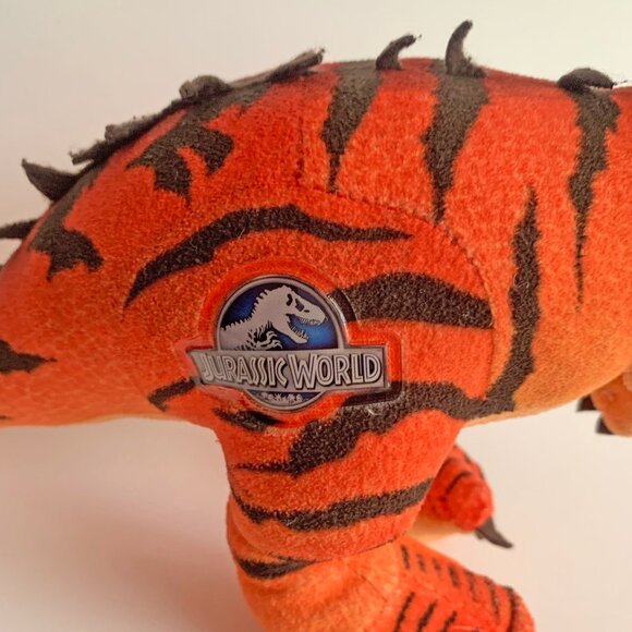 Jurassic World Hybrid Raptor Red Orange Black Dinosaur Plush Stuffed Animal - Picture 3 of 7